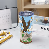 20 oz Tumbler Flying Wings as Eagles Stainless Steel Insulated Travel Coffee Mug(Mount Rushmore National Memorial)- Code: JULY4OFF